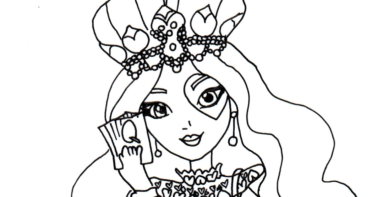 Ever After High Lizzie Hearts Coloring Pages Coloring Pages